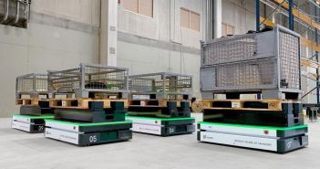 FTS X MOVE 1200 optimiert Materialfluss im Agrarteilezentrum (Foto: NEURA Mobile Robots GmbH)