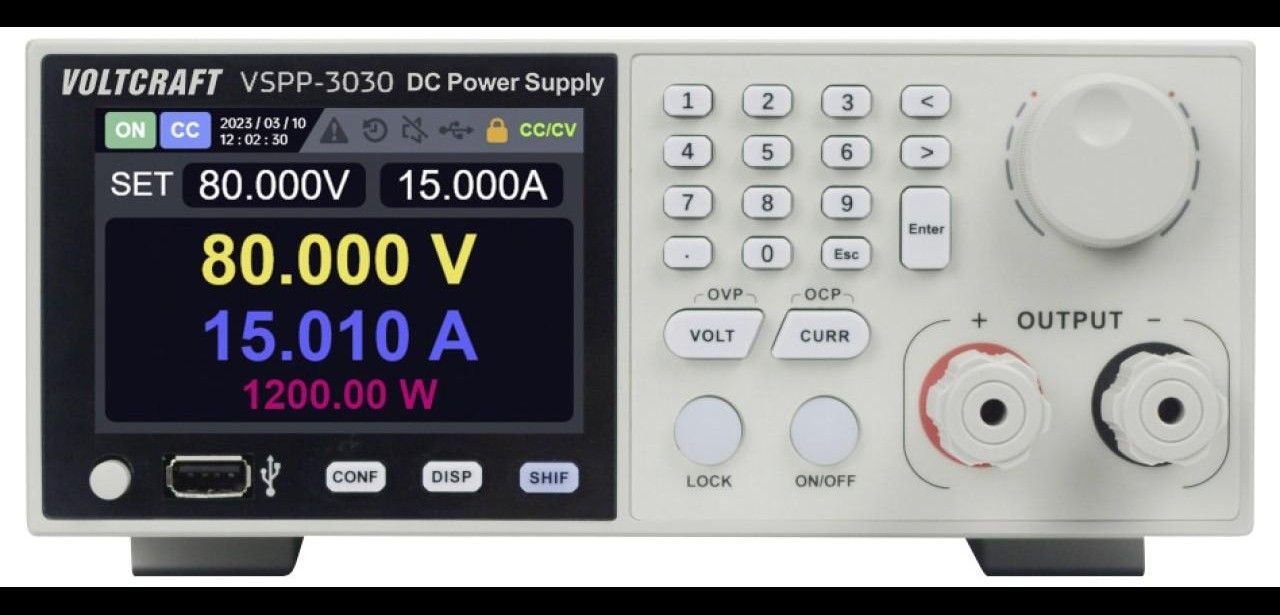 Voltcraft VSPP-Serie liefert präzise 0-600 V/DC bis zu 3000 W (Foto: Conrad Electronic)