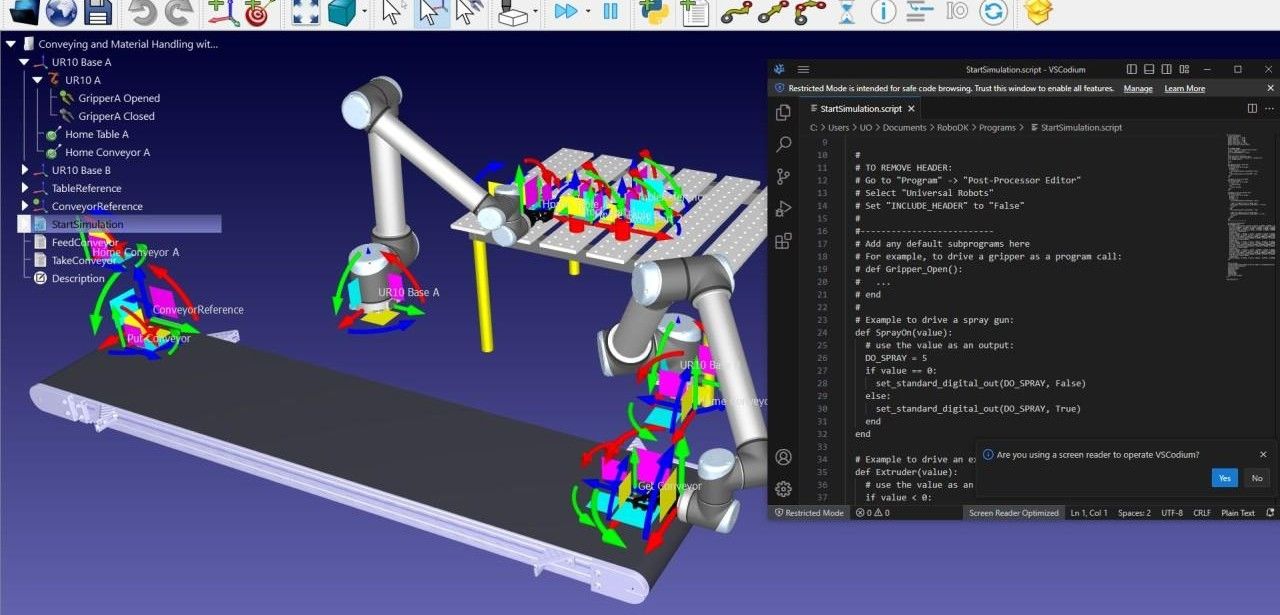 Virtuelle Inbetriebnahme mit kostenfreier browserbasierter RoboDK-Webversion für effiziente (Foto: DataCAD Software und Service GmbH)